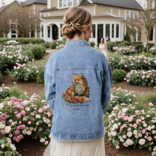 Forest Fox embroidered. Foxes are proof that natu  Denim Jacket