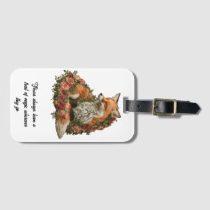 Forest Fox embroidered. Foxes are proof that natu  Luggage Tag