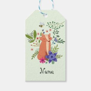 forest fox gift tags