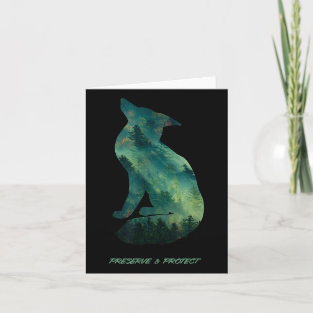 Forest Fox Nature Conservation Environmental Prote Card (Front)