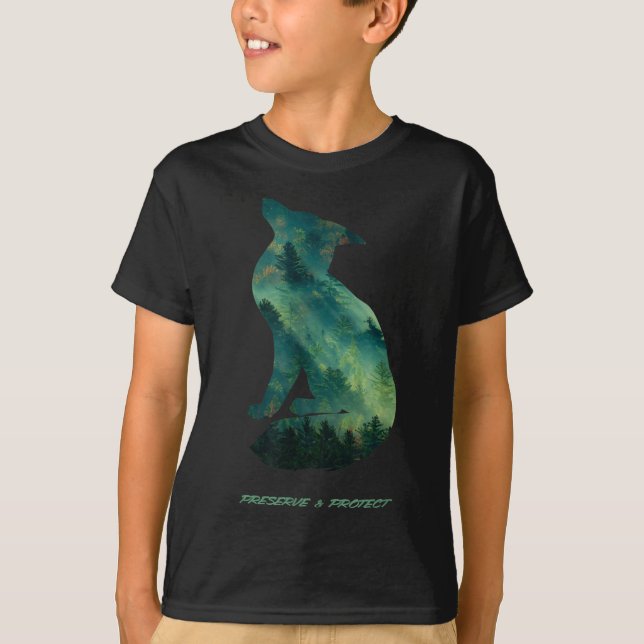Forest Fox Nature Conservation Environmental Prote T-Shirt (Front)