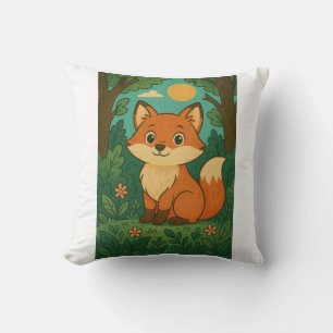 Forest Friend Fox Cushion