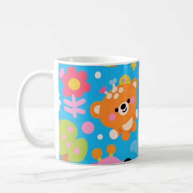 Forest Friend Happy  Mug, 11 oz Coffee Mug (Left)