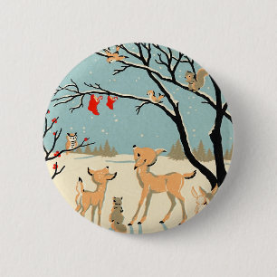 Forest Friends 6 Cm Round Badge