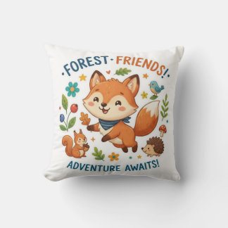 Forest Friends Adventure Awaits Cushion