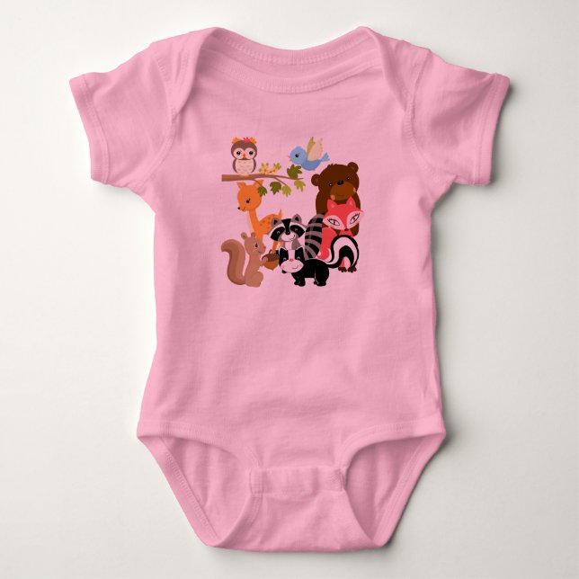 Forest Friends Baby Bodysuit (Front)