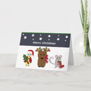 Forest Friends Christmas Holiday Card