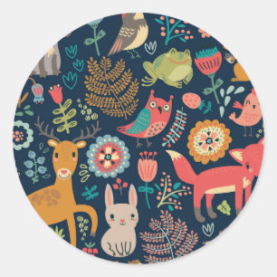 Forest Friends Classic Round Sticker