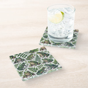 Forest Frogs Mug Glass Coaster