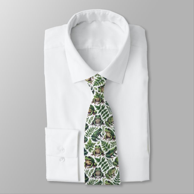 Forest Frogs Mug Tie (Tied)