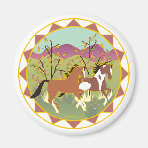 Forest Frolic Equestrian Magnet