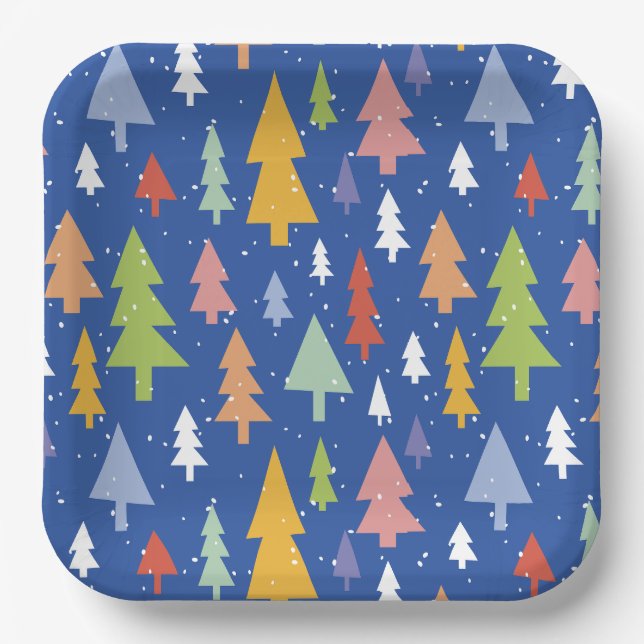 Forest Frost Wonderland Paper Plates (Front)