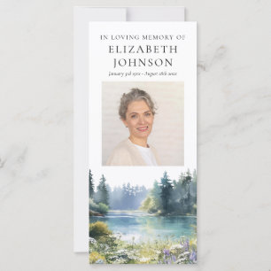 Forest Funeral Memorial Prayer Poem Photo Card