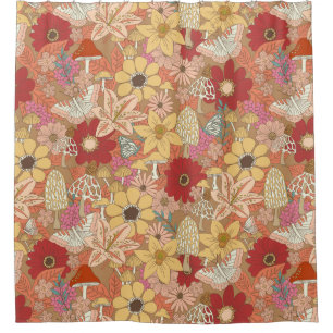 Forest garden shower curtain