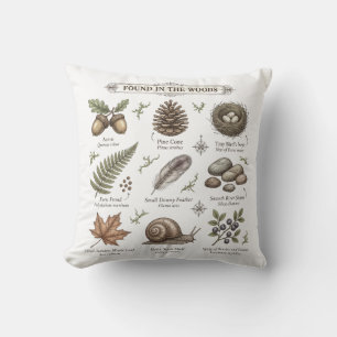 Forest Gathering Tea Party Woodland Animals Vintag Cushion