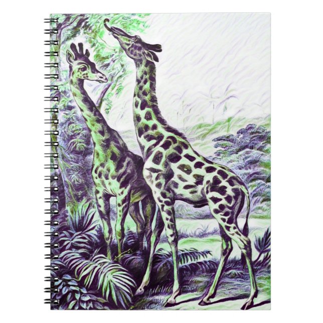 Forest Giraffe  Notebook (Front)