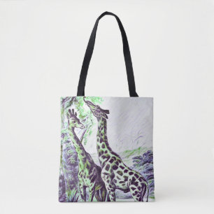 Forest Giraffe  Tote Bag