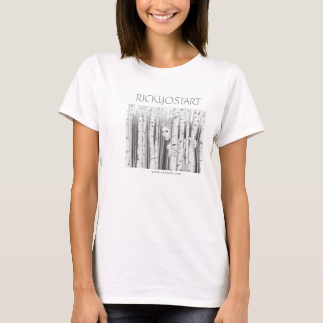 Forest Girl women's t-shirt white Medium (Front)