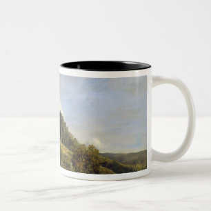 Forest Glade near a Village, 1833 Two-Tone Coffee Mug