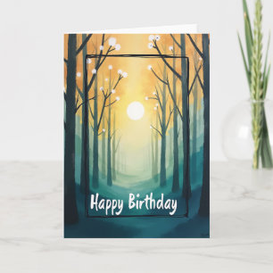 Forest Glow Birthday Card