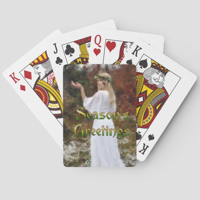 Forest Goddess - Season's Greetings Playing Cards (Back)