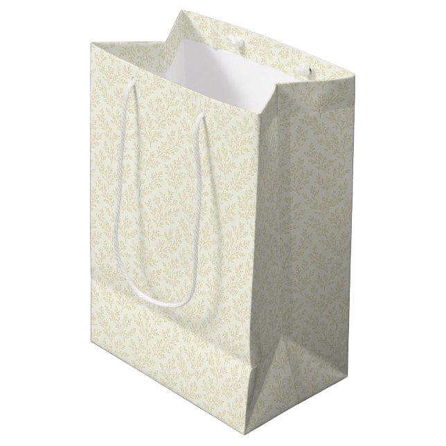 Forest Golden Wheat - Neutral Medium Gift Bag (Front Angled)