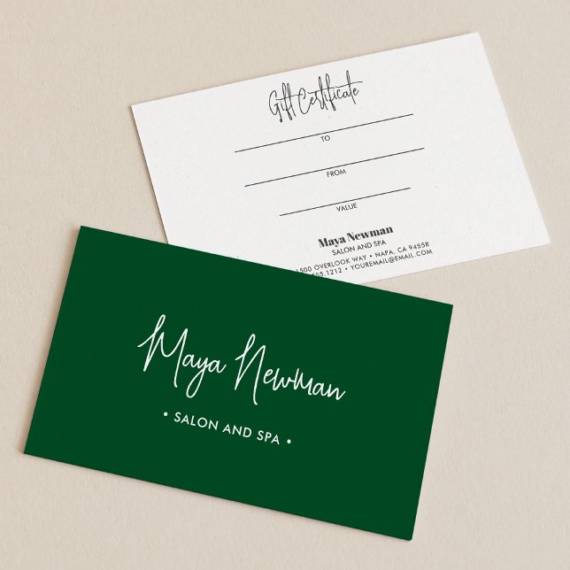 FOREST GREE DARK SIGNATURE Monogram Gift Card (Creator Uploaded)
