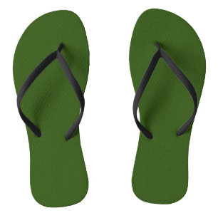 Forest Green #325513, Cactus Flip Flops