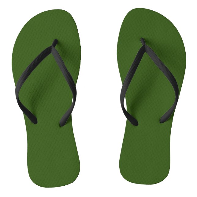 Forest Green #325513, Cactus Flip Flops (Footbed)