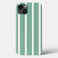 Forest green and beige five stripes pattern