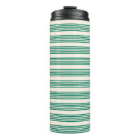 Forest green and beige five stripes pattern