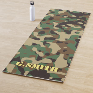 Forest Green and Brown Camouflage. Camo your Yoga Mat