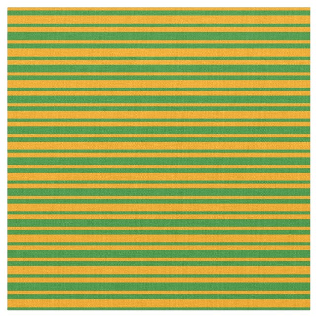 Forest Green and Orange Coloured Pattern Fabric (Close Up)
