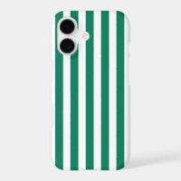 Forest green and white candy stripes