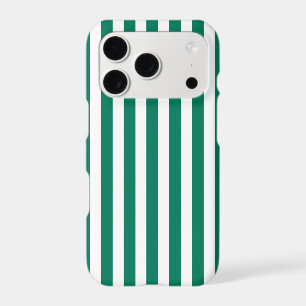 Forest green and white candy stripes