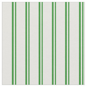 Forest Green and White Coloured Striped Pattern Fabric