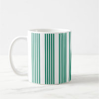 Forest green and white five stripe pattern