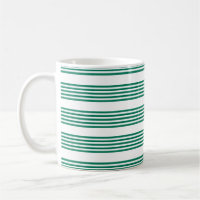 Forest green and white five stripe pattern