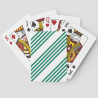 Forest green and white five stripe pattern
