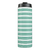 Forest green and white five stripe pattern