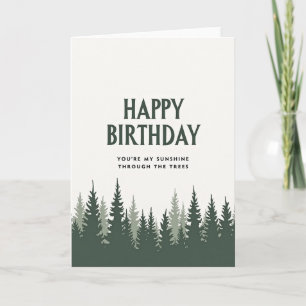 Forest Green Birthday Card