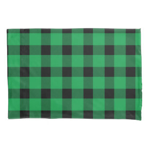 Forest Green Buffalo Country Lumberjack Plaid Pillowcase