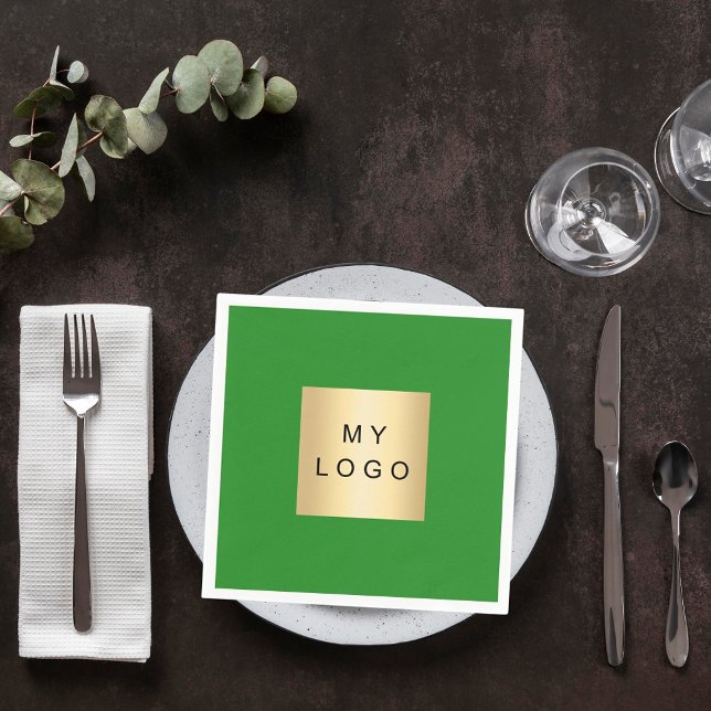 Forest green business logo napkin (Creator Uploaded)