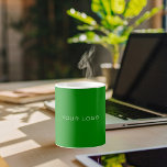 Forest green business logo rectangular coffee mug<br><div class="desc">Forest green background colour. Personalise and add your rectangular business logo, </div>