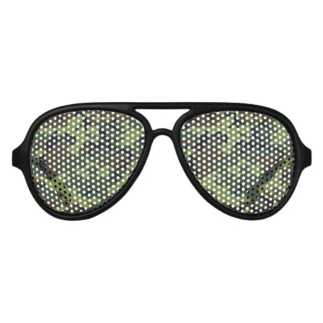 Forest Green Camo Lens Sunglasses/ Shades (Front)