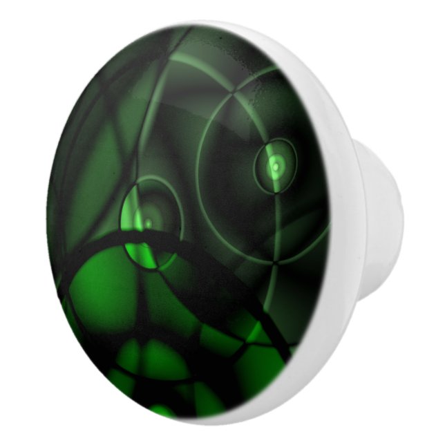 Forest Green Ceramic Knob (Right)