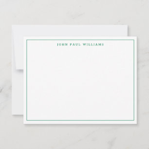 Forest Green Chic Modern Professional Thin Border Card