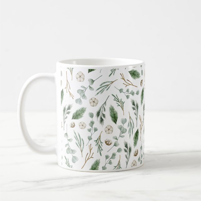 Forest Green Christmas Mug (Left)