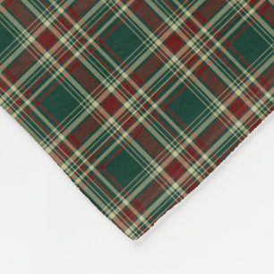 Forest Green Christmas Plaid Fleece Blanket