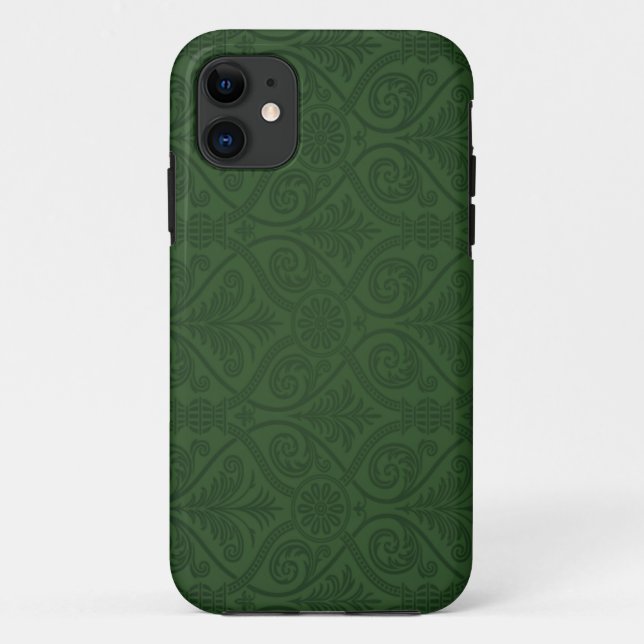 Forest Green Damask iPhone 5 Case (Back)